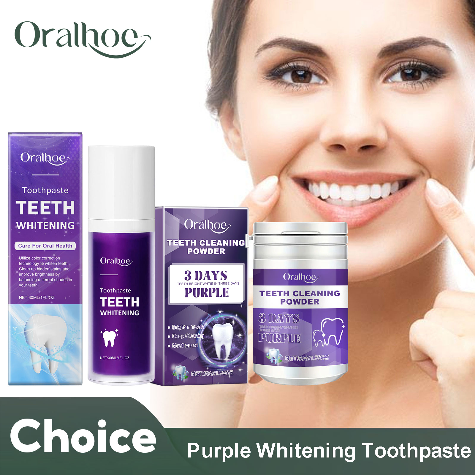 Teeth Whitening Levels - Correttore viola Dentifricio sbiancante Pulizia profonda