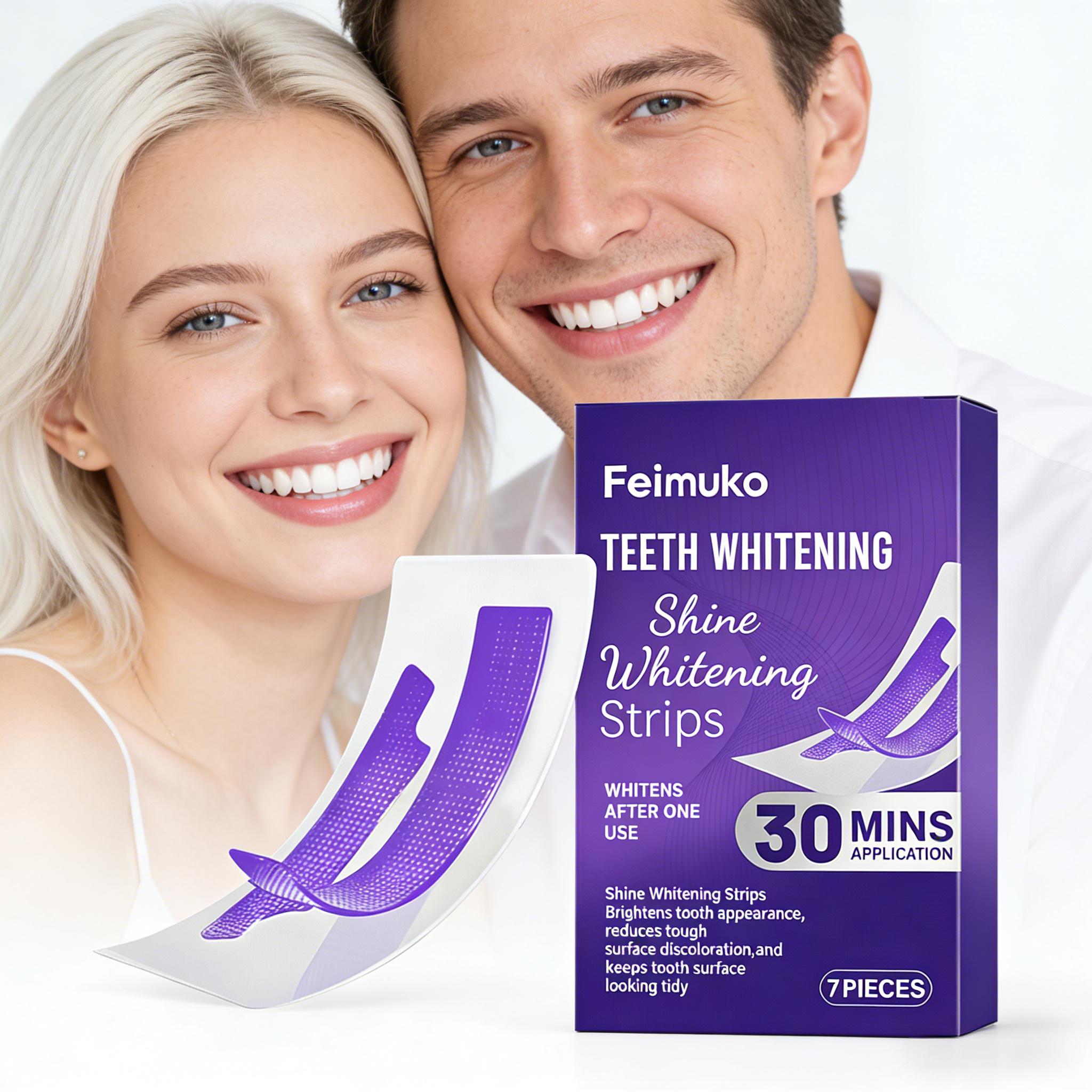 Teeth Whitening At Home - Strisce Sbiancanti per Denti: Riducono la