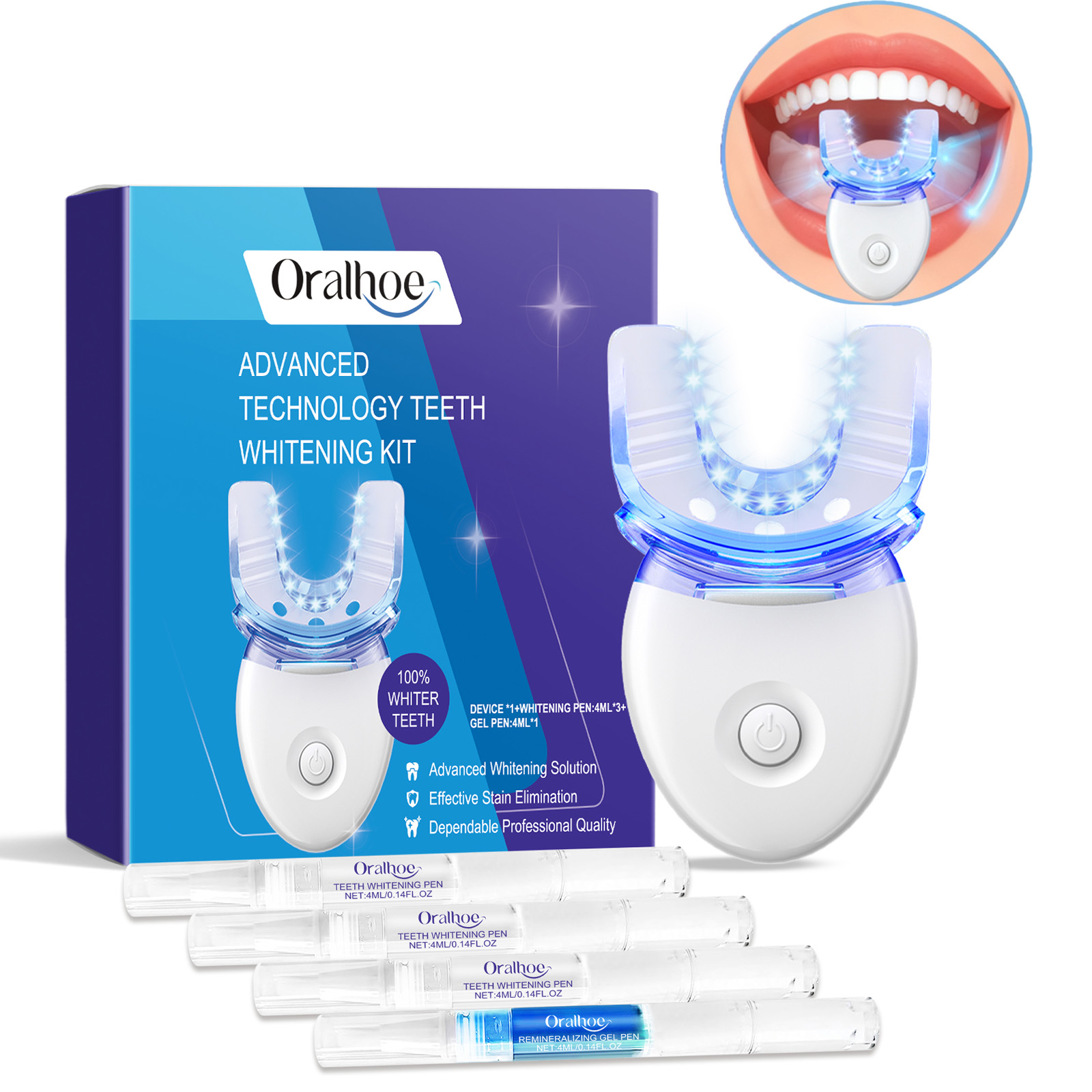 Teeth Whitening Levels - Kit luce LED professionale per sbiancamento